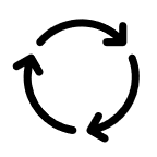 Circular arrow icon.
